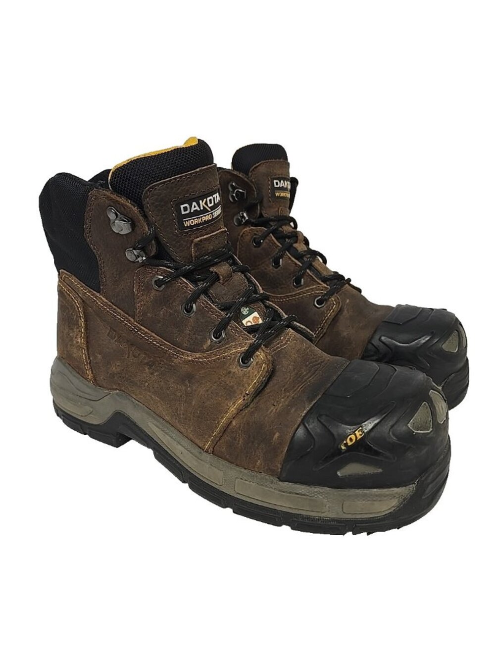 DAKOTA Men's 6'' X-Toe Quad Comfort Steel Toe CP 6612 Work Boots Brown 11M